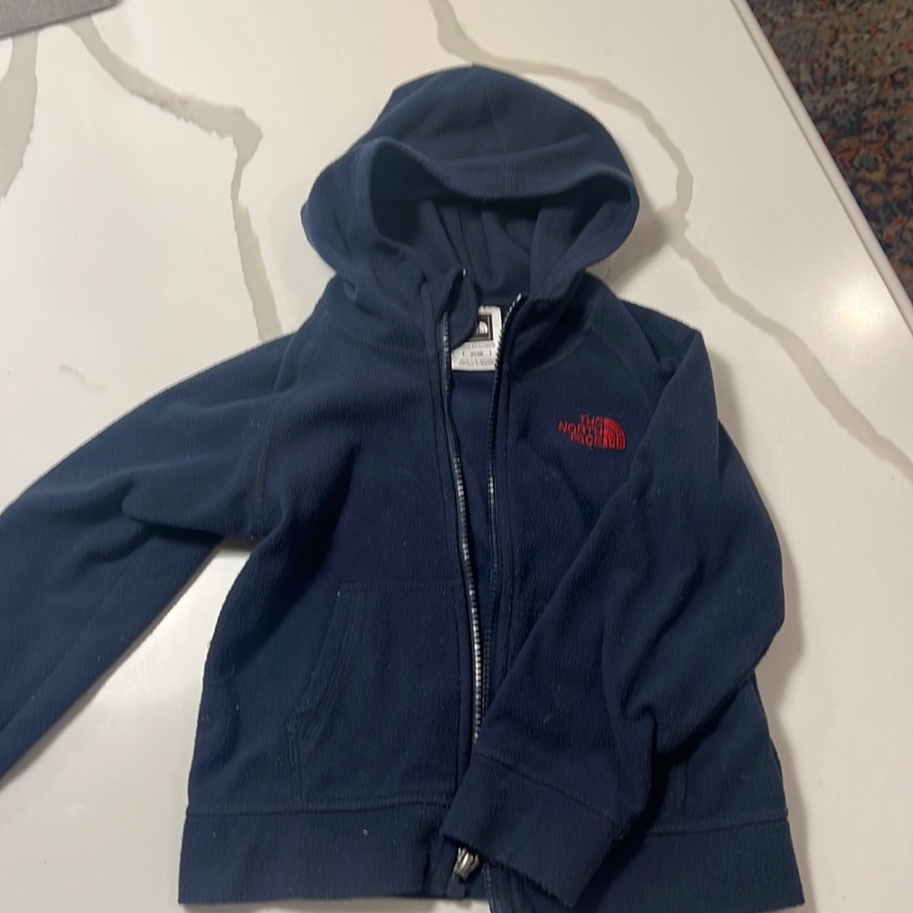 The North Face | light weight navy blue fleece zip up 3T